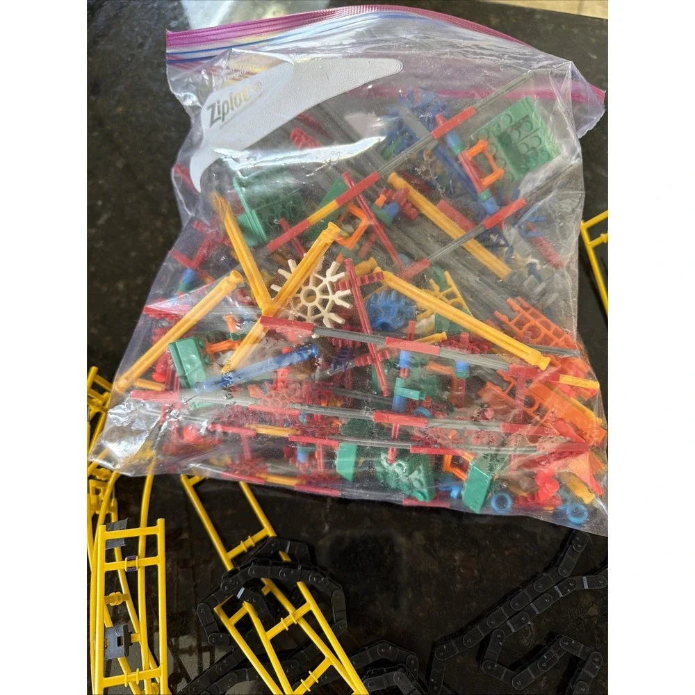 K'nex Huge Mixed Lot Rollercoaster Motors 3 lbs Wheels Rods Kinex Building Piece